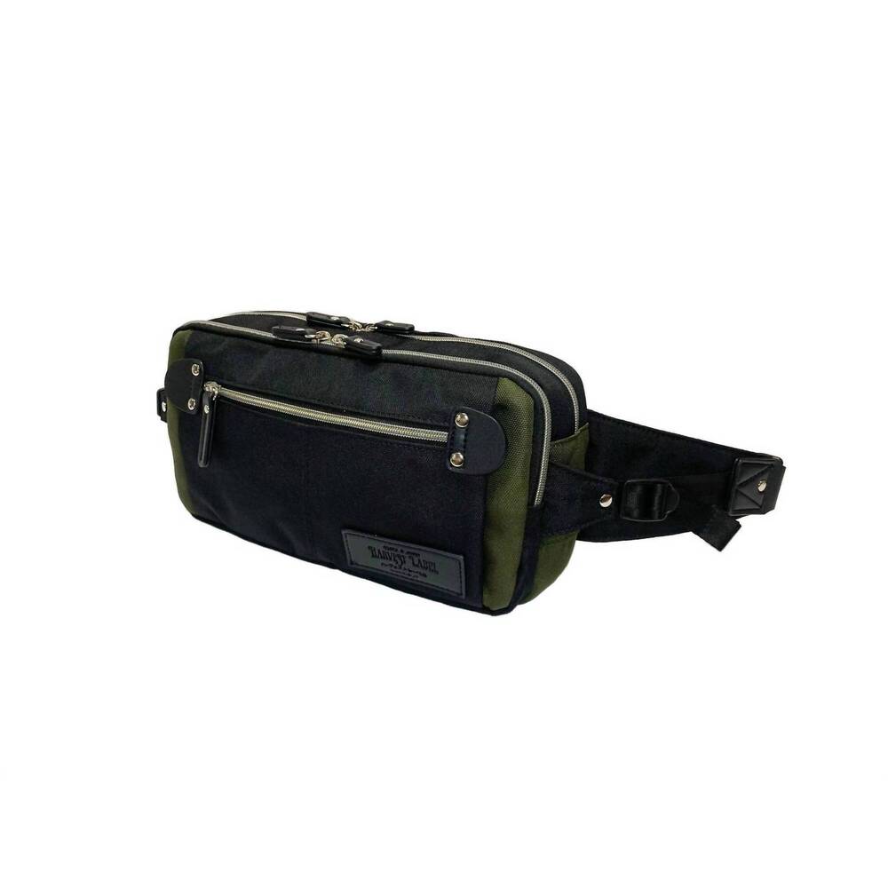NEW HARVEST LABEL men's 2-way cross pack bag in black & green